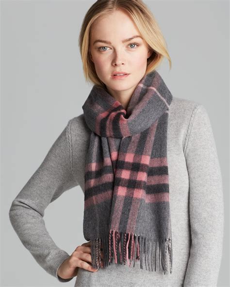 pink and grey burberry scarf|pink burberry scarf outfit.